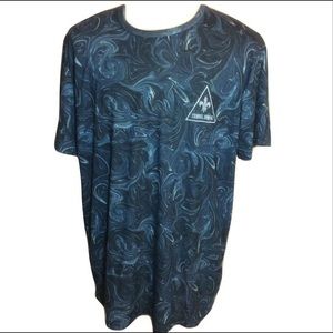Criminal Damage Streetware Marble T Shirt Blue XXL